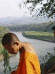 laos 1 monk on mekong